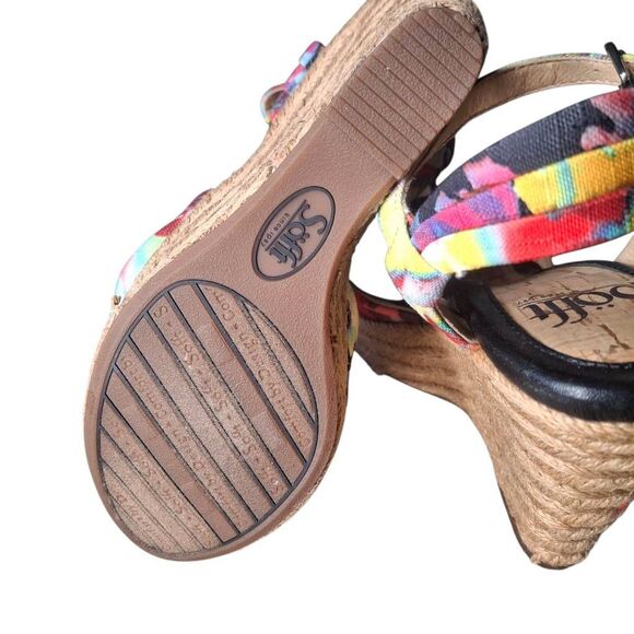 Sofft Floral Wedge Sandals – Size 7.5, New Without Box - Picture 3 of 6